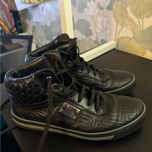 Gianni Versace leather high trainers sneakers